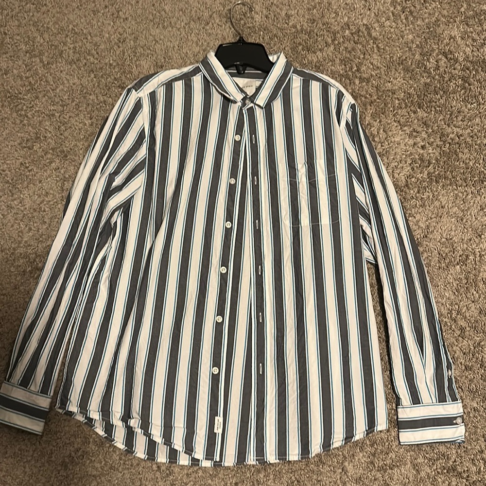 American eagle stripped button up